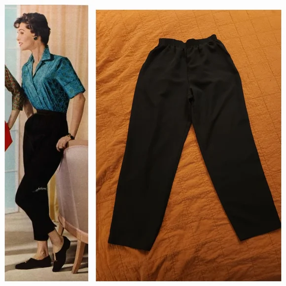 Ship N Shore | Pants & Jumpsuits | Vintage Tapered Black Slacks By  display picture 1